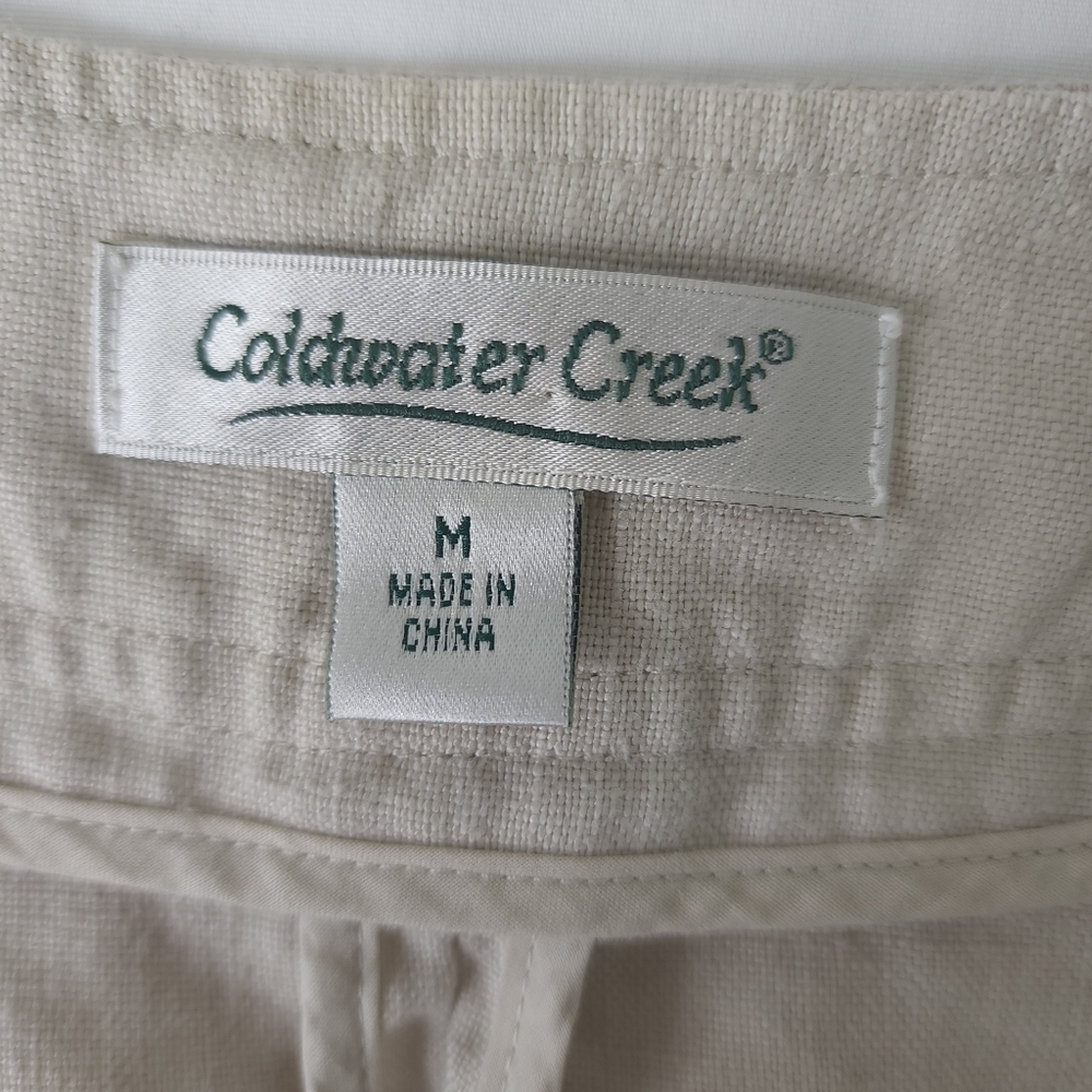 Coldwater Creek Beige Linen Open Jacket Size M - Picture 5 of 9